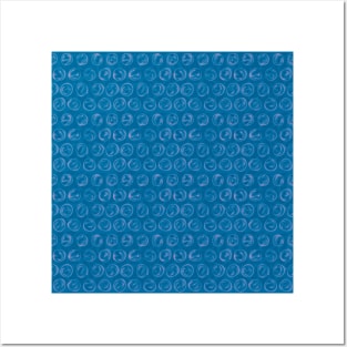 Pattern Bubble Wrap blue Posters and Art